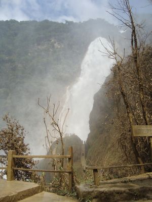 La cascada principal en El Chiflón